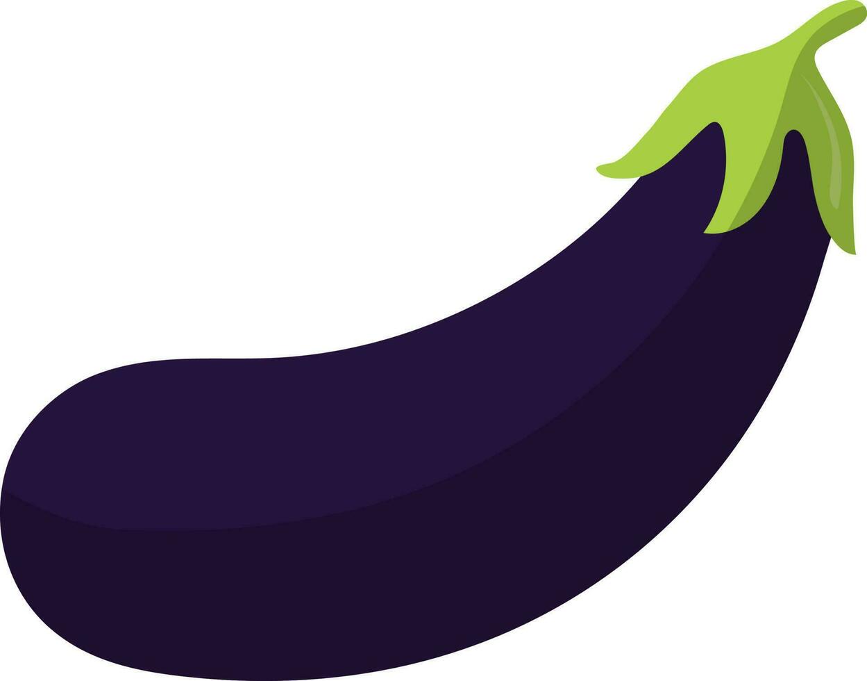 Aubergine Symbol im isoliert zum Landwirtschaft im Hälfte Schatten. vektor