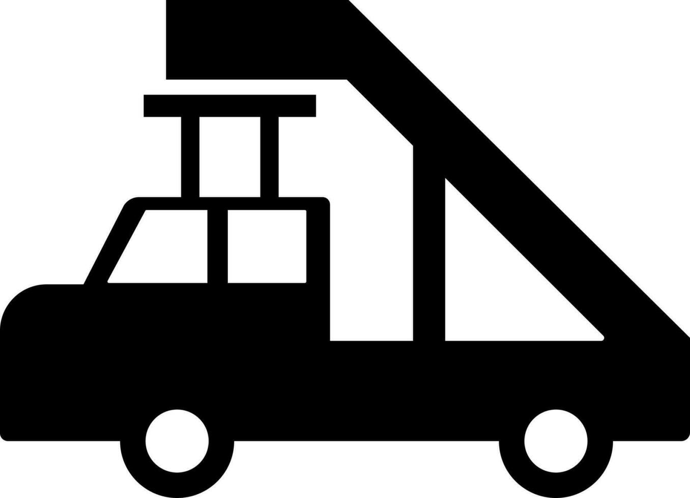 Illustration von Flughafen Treppe LKW Symbol. vektor