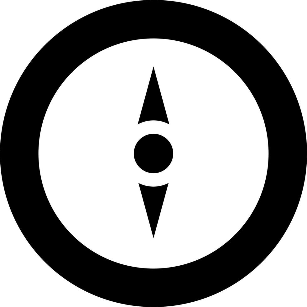 glyf kompass ikon eller symbol. vektor