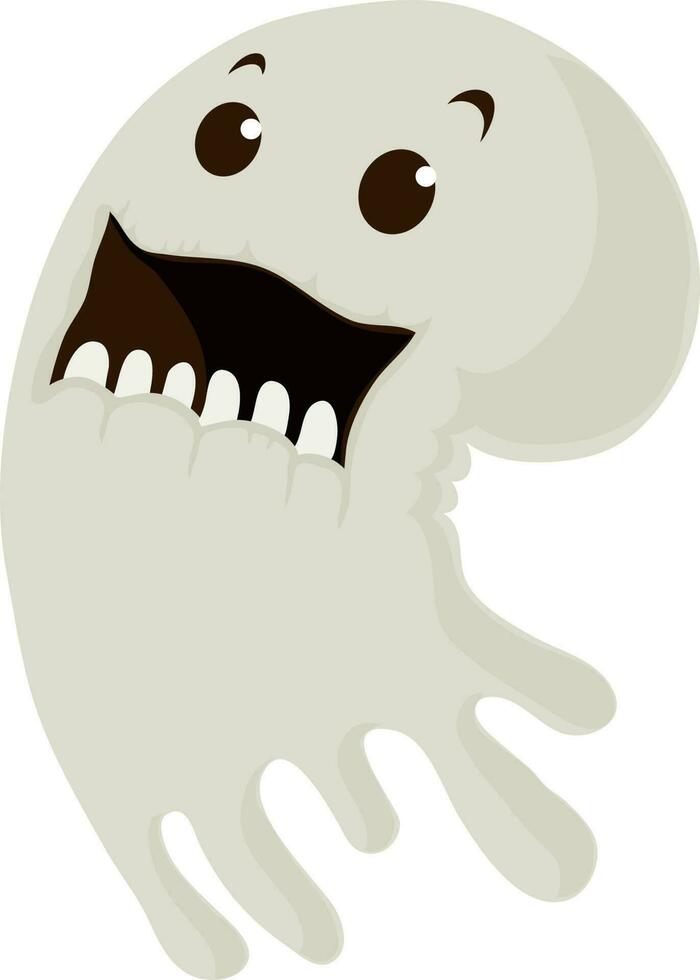 illustration av en skrämmande spöke för halloween. vektor