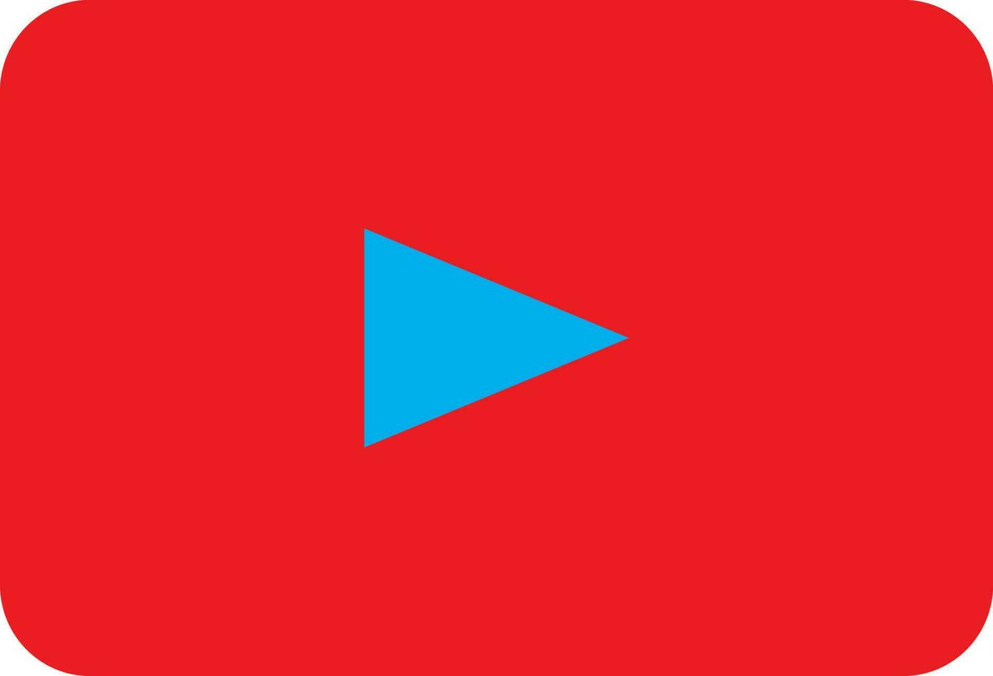 isolerat Youtube logotyp i platt stil. vektor