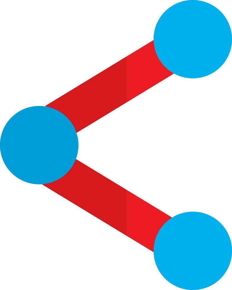 rot und Blau Teilen Symbol auf Hintergrund. vektor