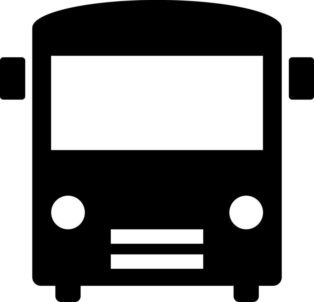 främre se buss ikon eller symbol. vektor