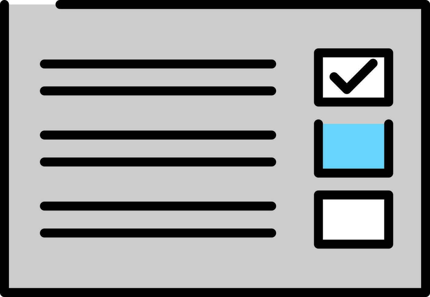 Vektor Checkliste Zeichen oder Symbol.
