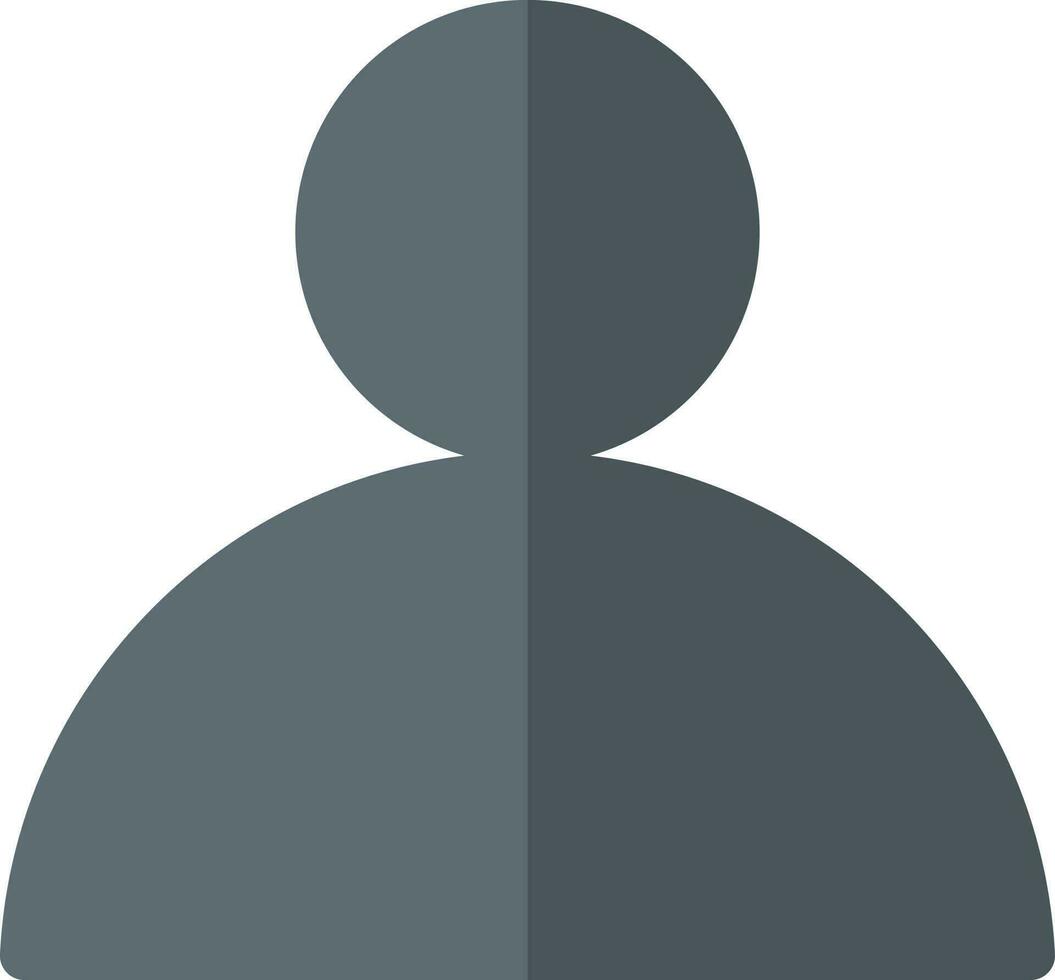 silhuett användare karaktär ikon i grå Färg. vektor