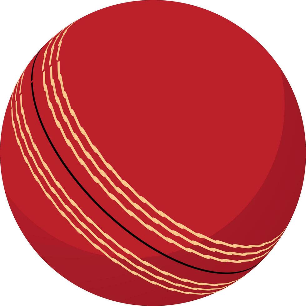 röd läder cricket boll. vektor