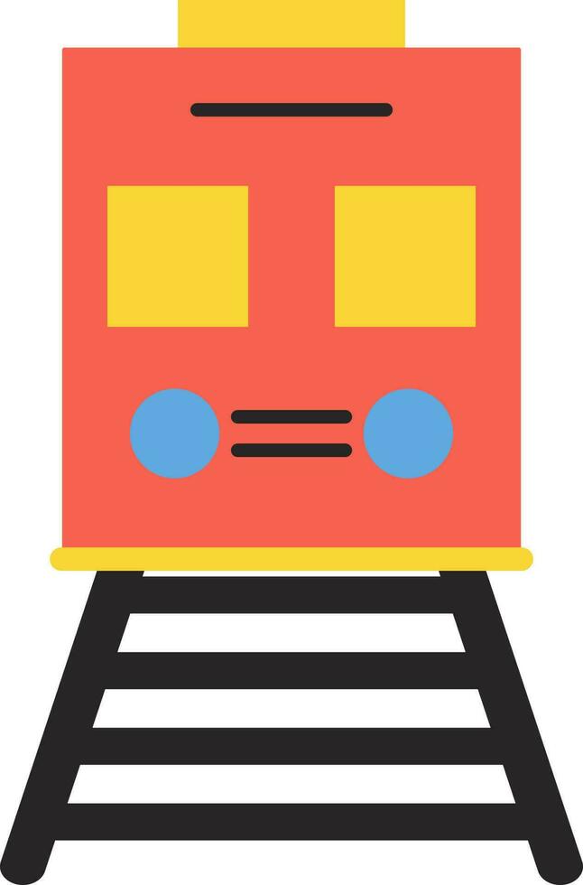 Illustration von ein Zug im eben Stil. vektor