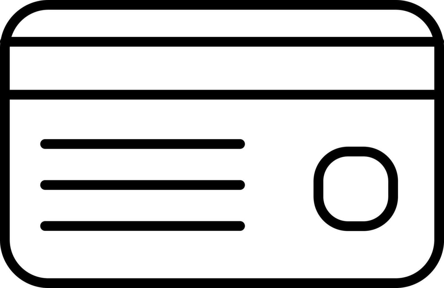 platt linje konst symbol av identitet kort. vektor
