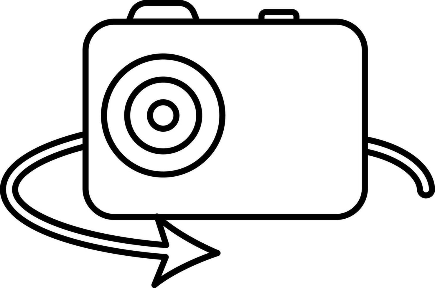 kamera rotera ikon eller symbol. vektor