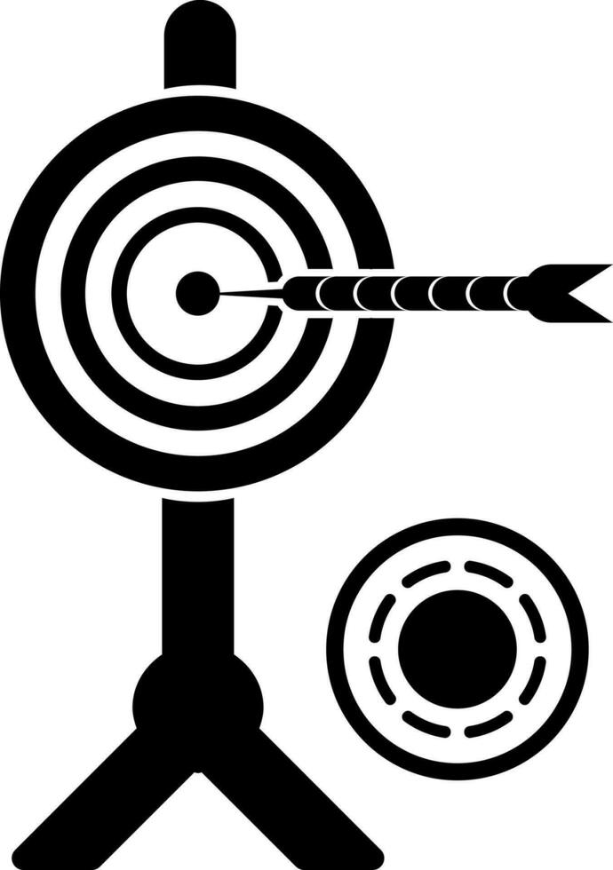 Konzept von Kasino mit Ziel Symbol oder Symbol. vektor