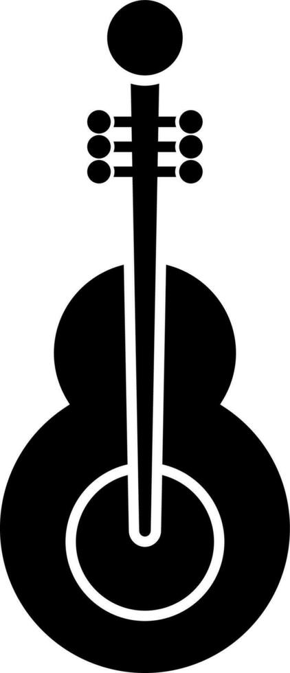 isoliert schwarz Gitarre Symbol. vektor