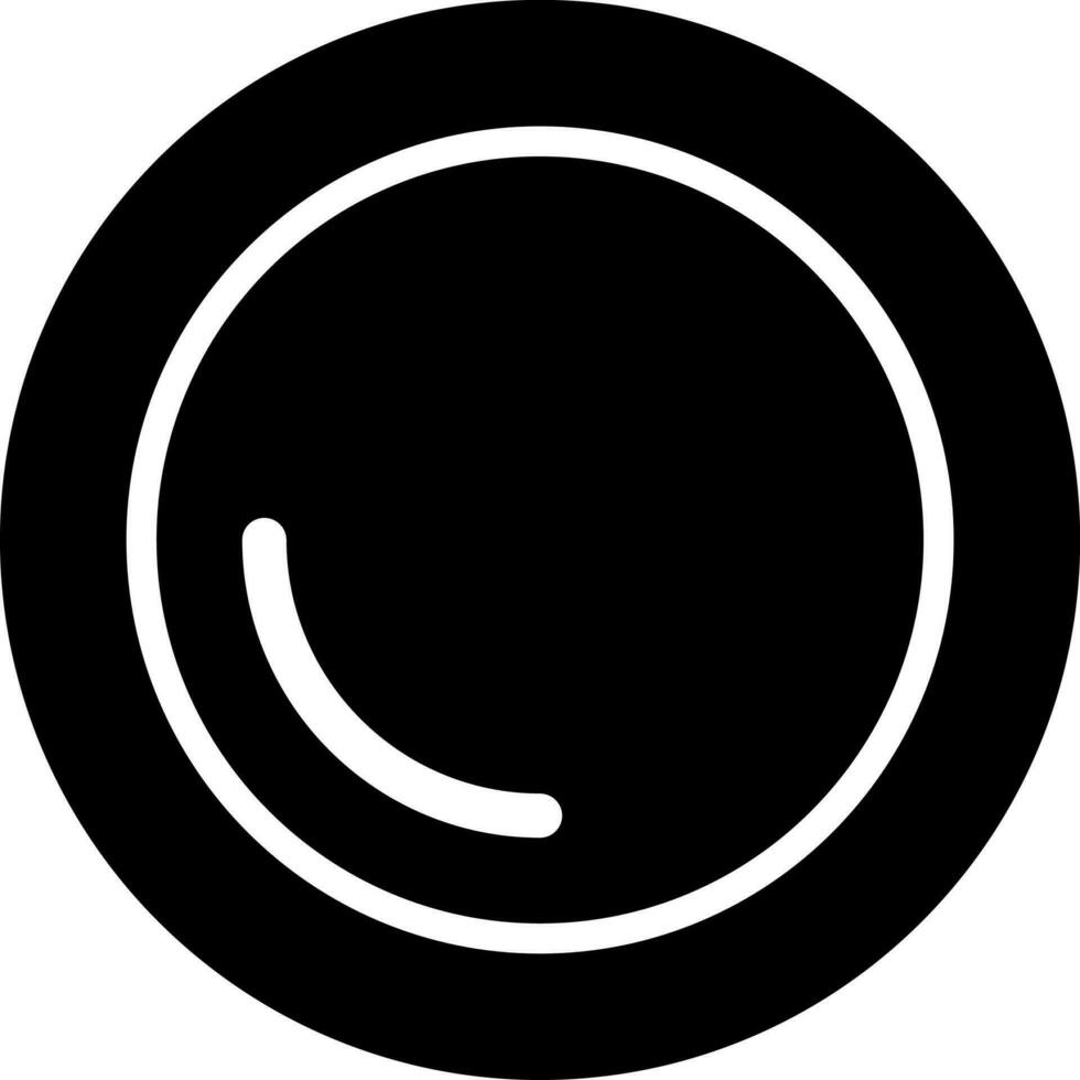 isolerat tallrik ikon i svart och vit Färg. vektor