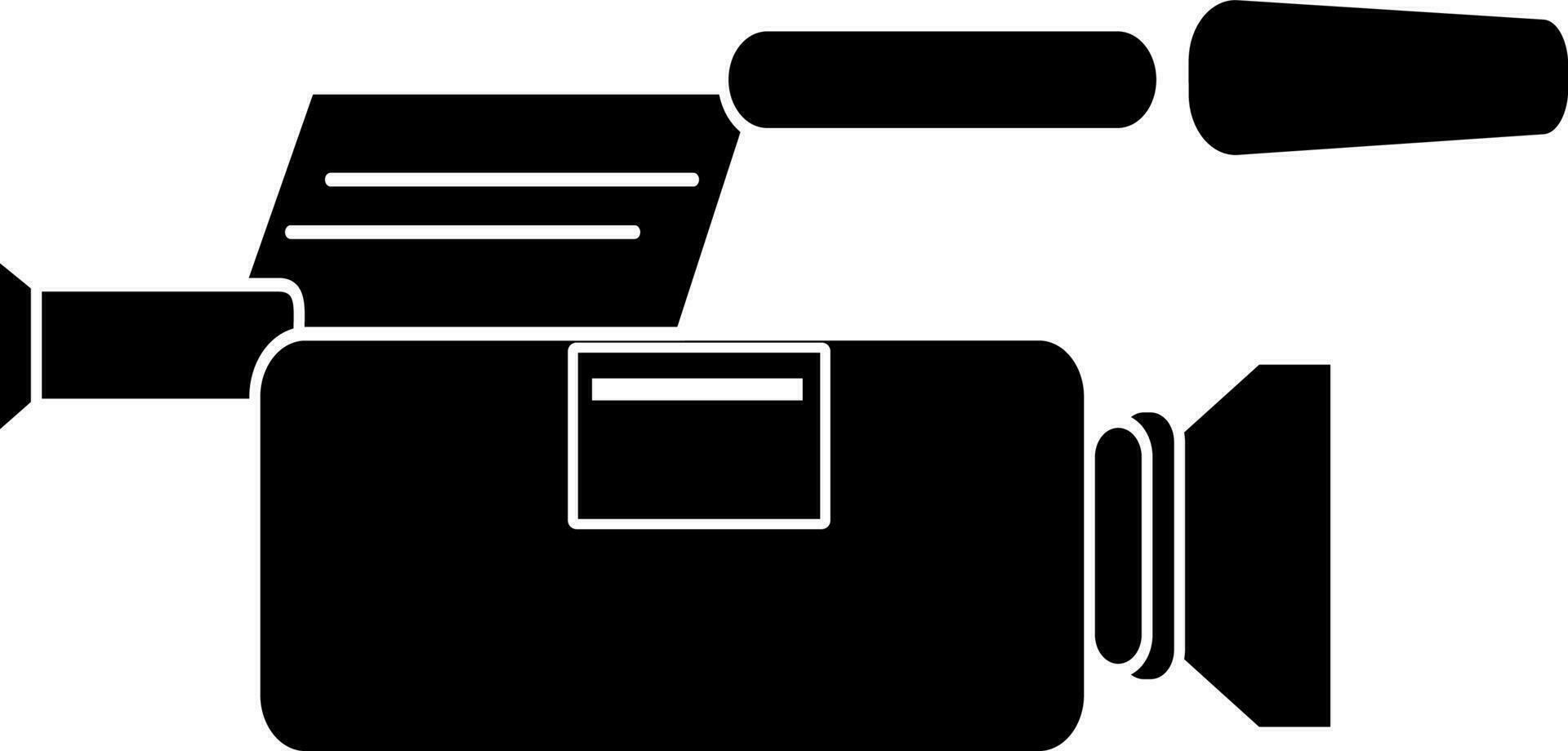Video Kamera Symbol im Glyphe zum Aufzeichnung Film. vektor