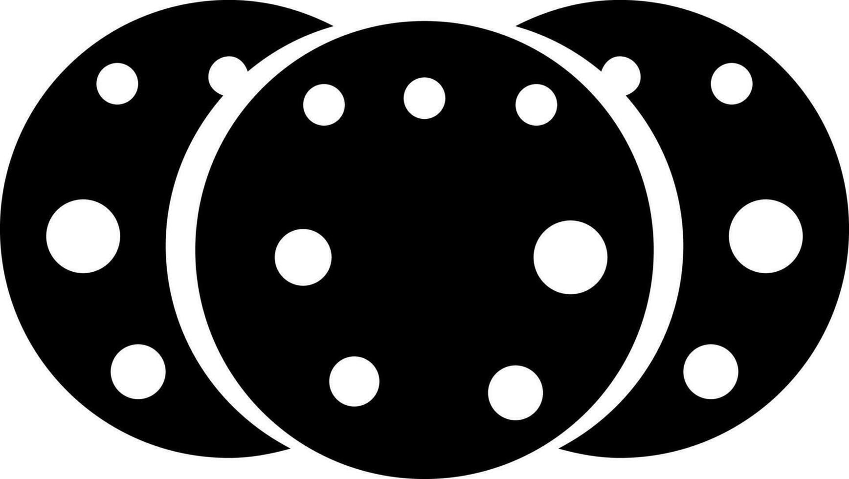 schwarz und Weiß Kekse Symbol im eben Stil. vektor