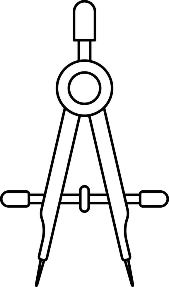 kreativ ikon för geometrisk element är kompass. vektor