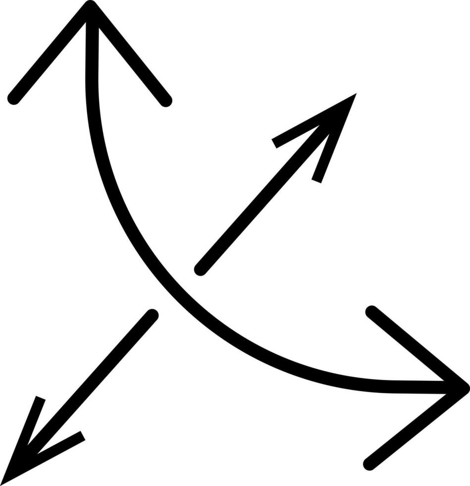 illustration av en svart pil tecken. vektor