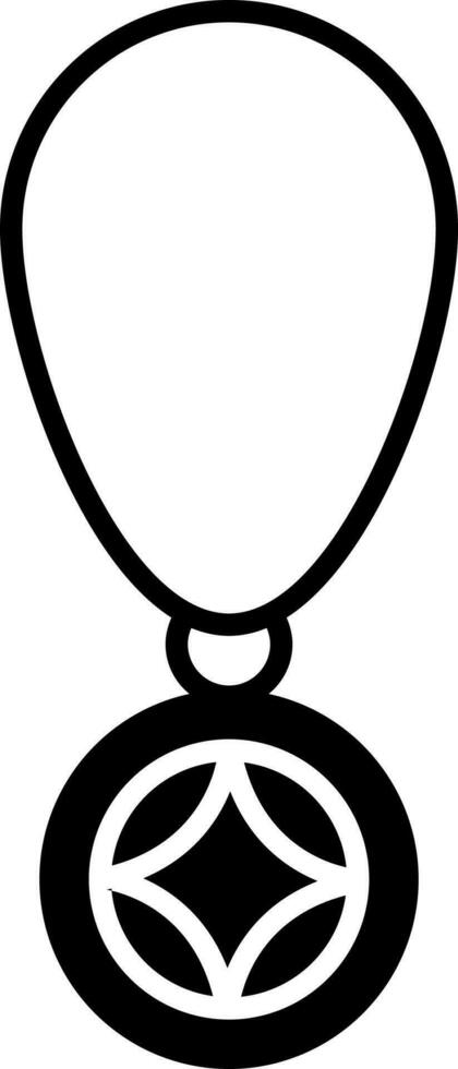isolerat glyf ikon av medalj, vektor tecken eller symbol.