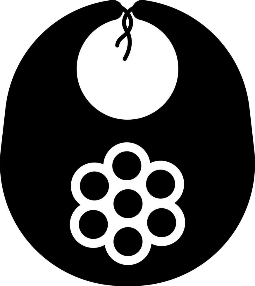 illustration av haklapp glyf ikon i platt stil. vektor