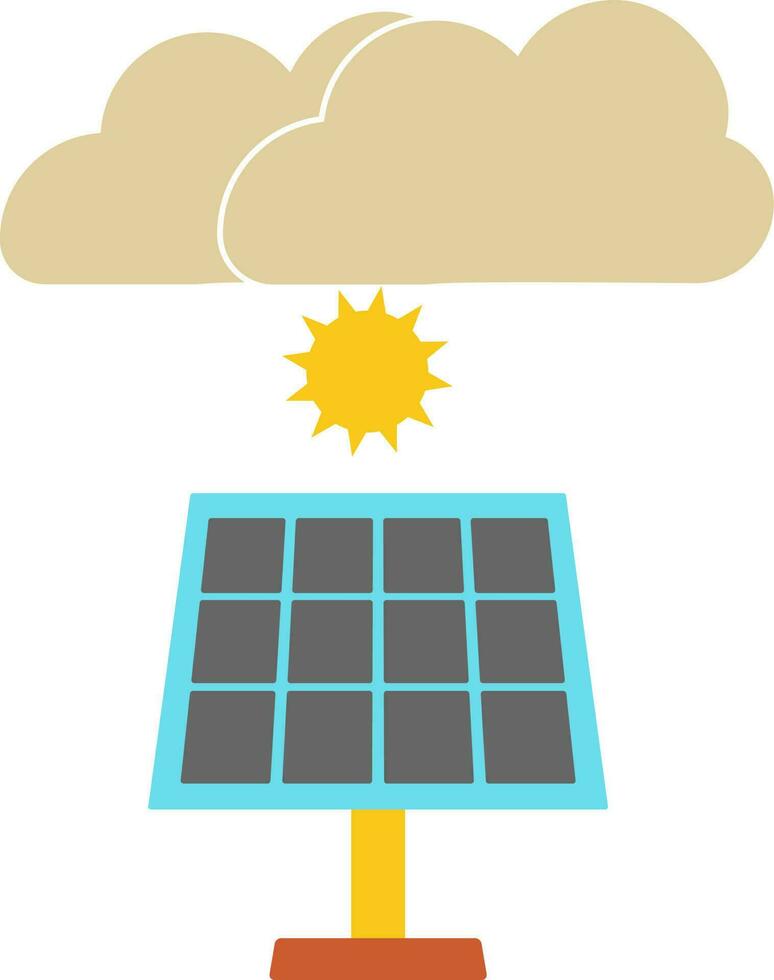 platt stil sol- energi panel. vektor