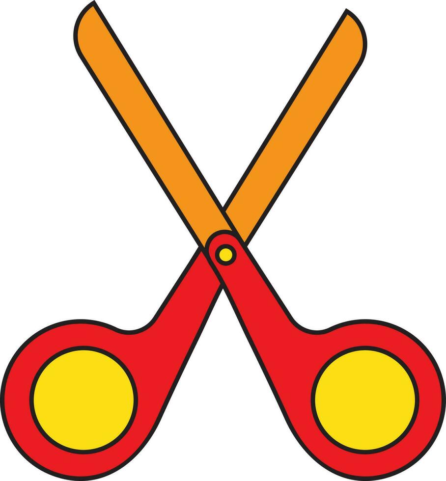 scissor öppnad verktyg ikon i Färg stil. vektor