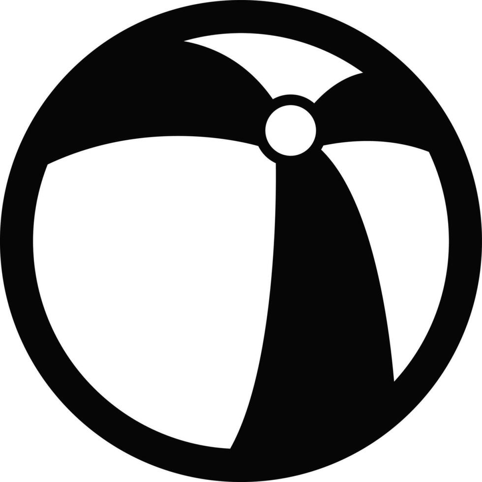 Illustration von Strand Ball Symbol im Glyphe Stil. vektor