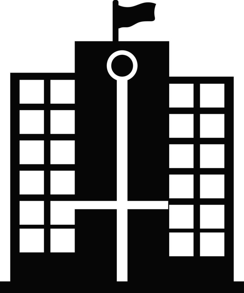 klassisch Schule Gebäude Symbol im isoliert. vektor