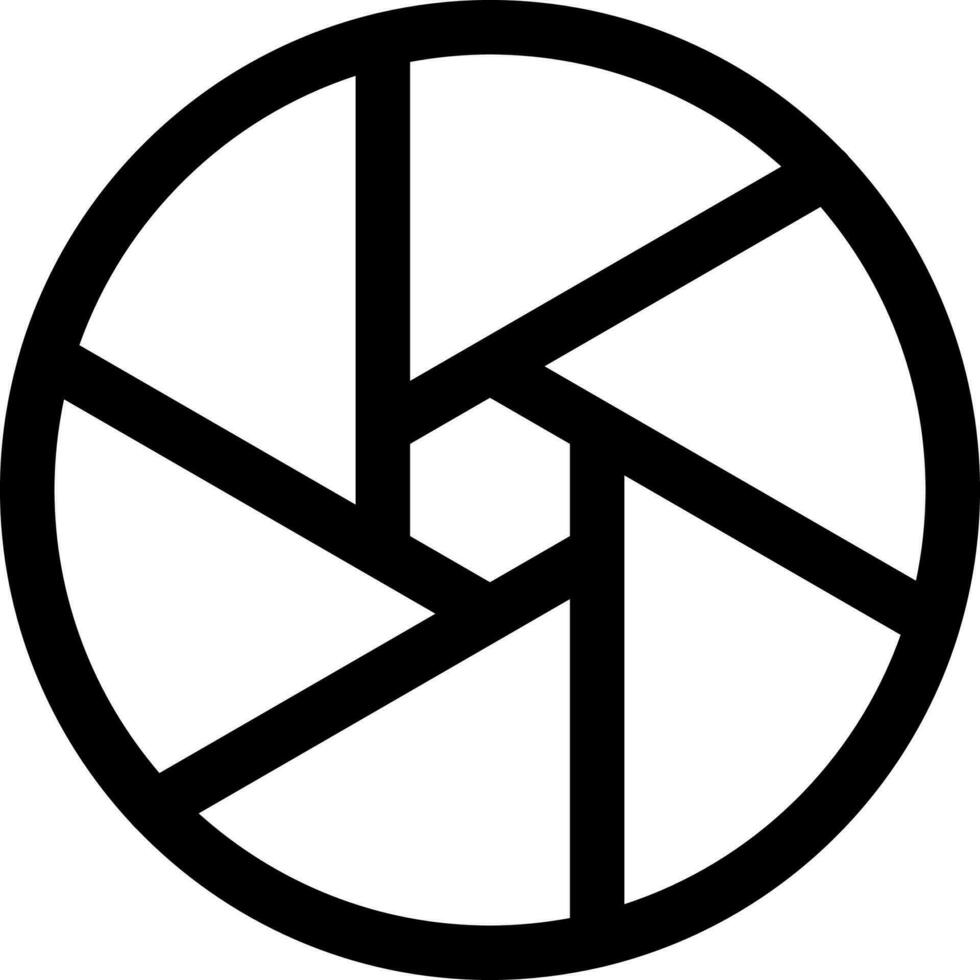 Kamera Verschluss Symbol im Linie Kunst. vektor