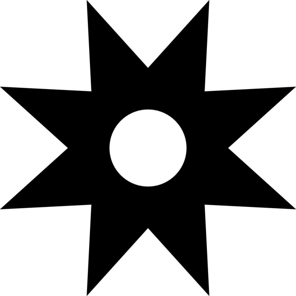 japanisch Shuriken Symbol im eben Stil. vektor