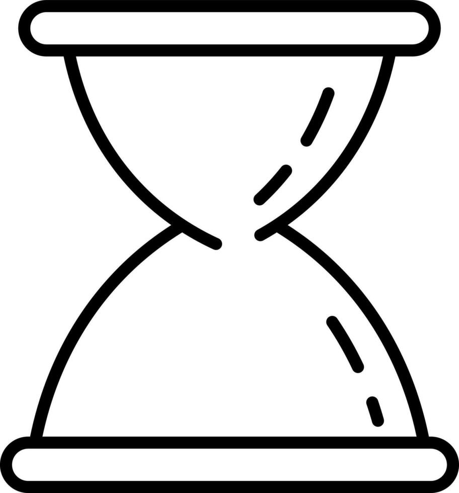 Linie Kunst Illustration von Sanduhr Symbol. vektor