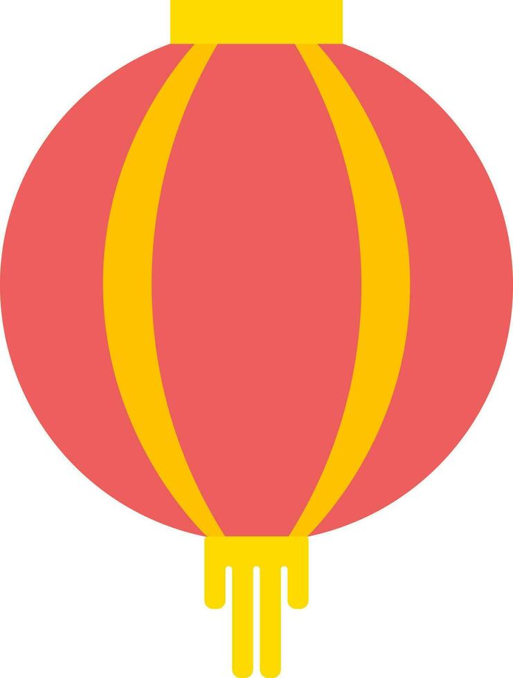 kinesisk lykta ikon i gul och röd Färg. vektor