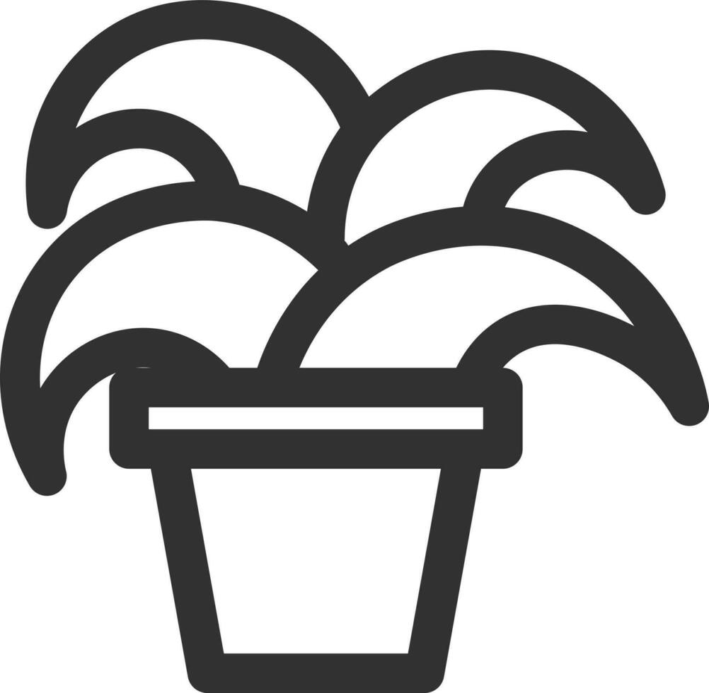 Aloe vera Pflanze Symbol im schwarz Linie Kunst. vektor