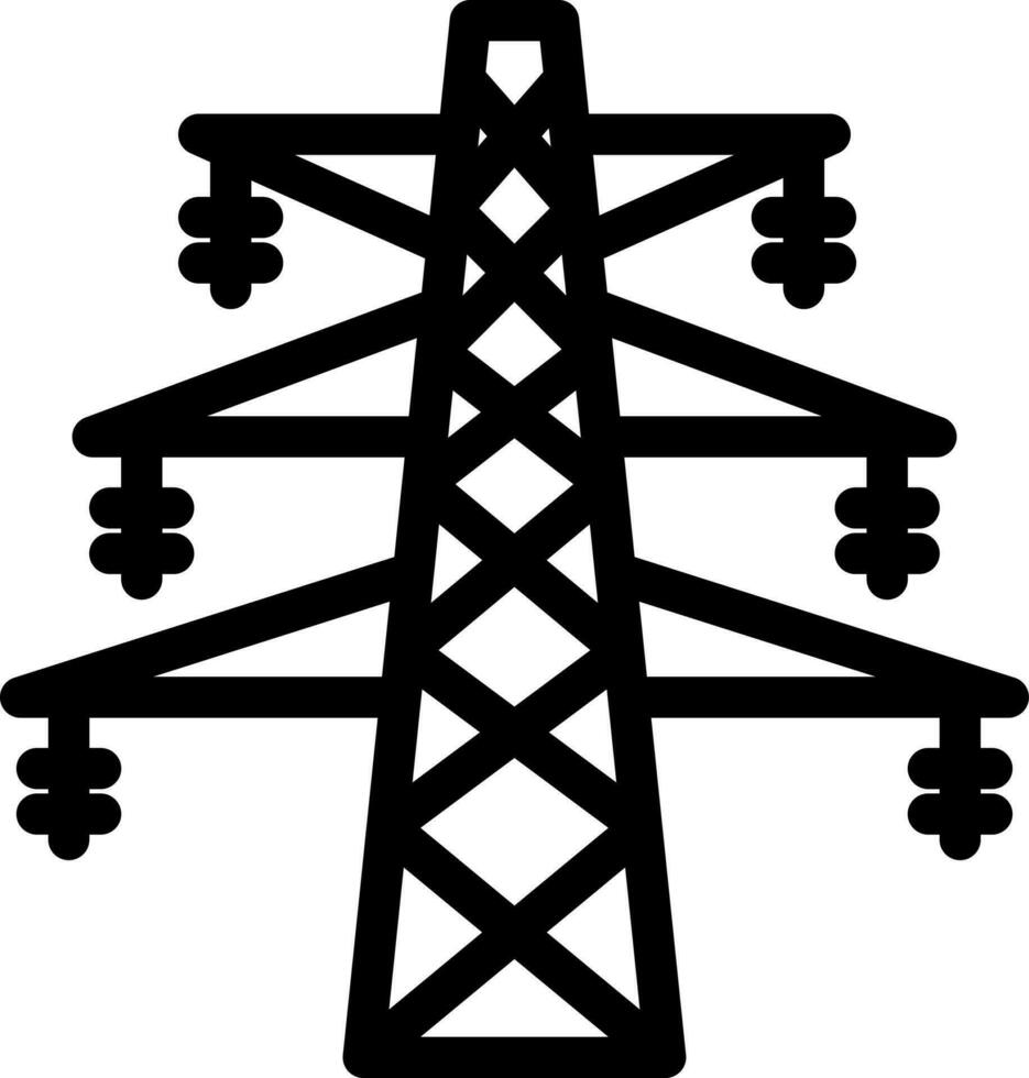 Illustration von Strom Getriebe Turm Symbol. vektor