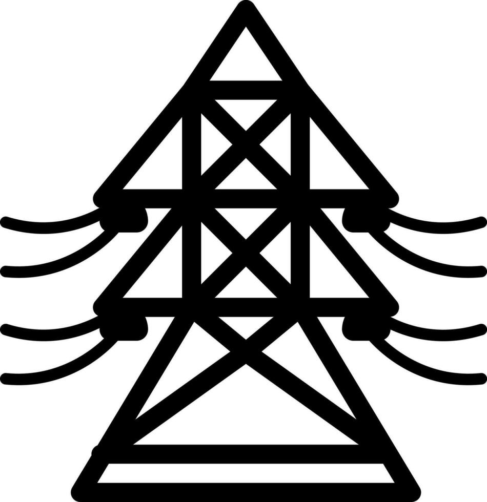 hoch Stromspannung Leistung Linie Symbol. vektor