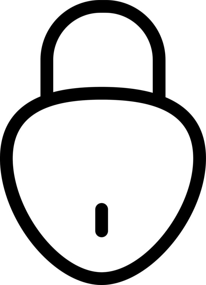 svart linje konst illustration av låsa eller hänglås ikon. vektor