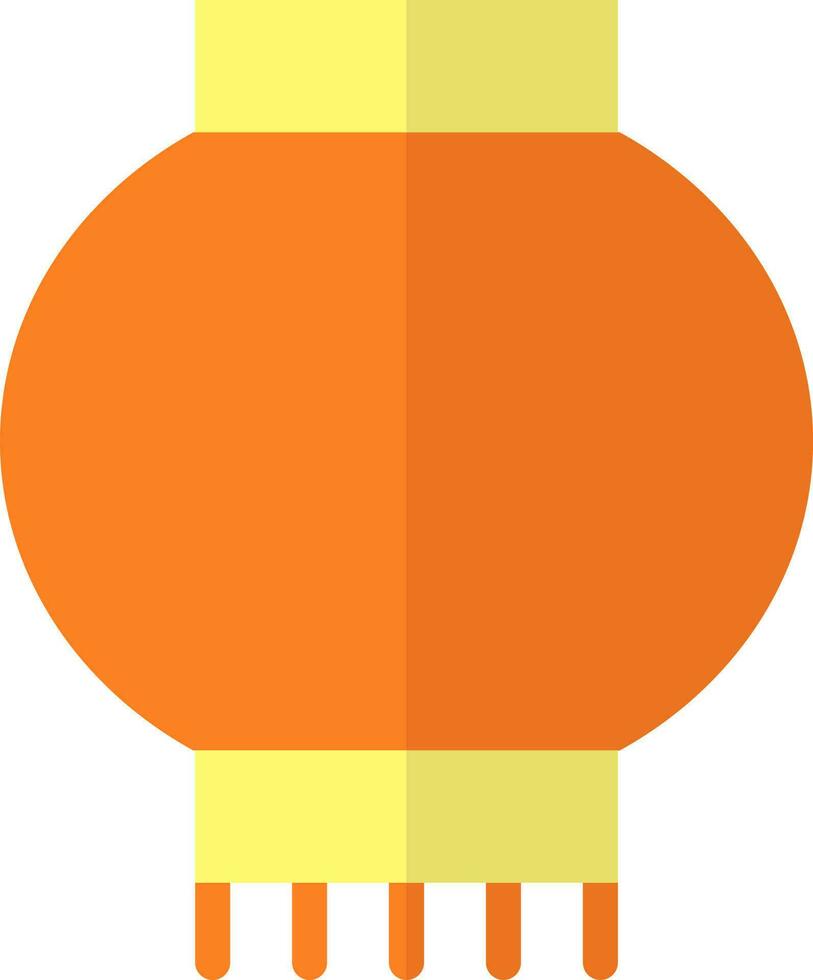 eben Stil Chinesisch Laterne Symbol im Orange Farbe. vektor