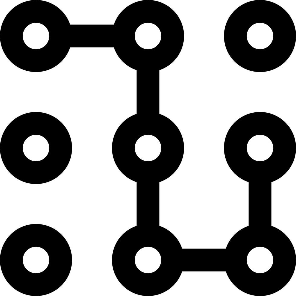 Illustration von Handy, Mobiltelefon Muster sperren Glyphe Symbol. vektor