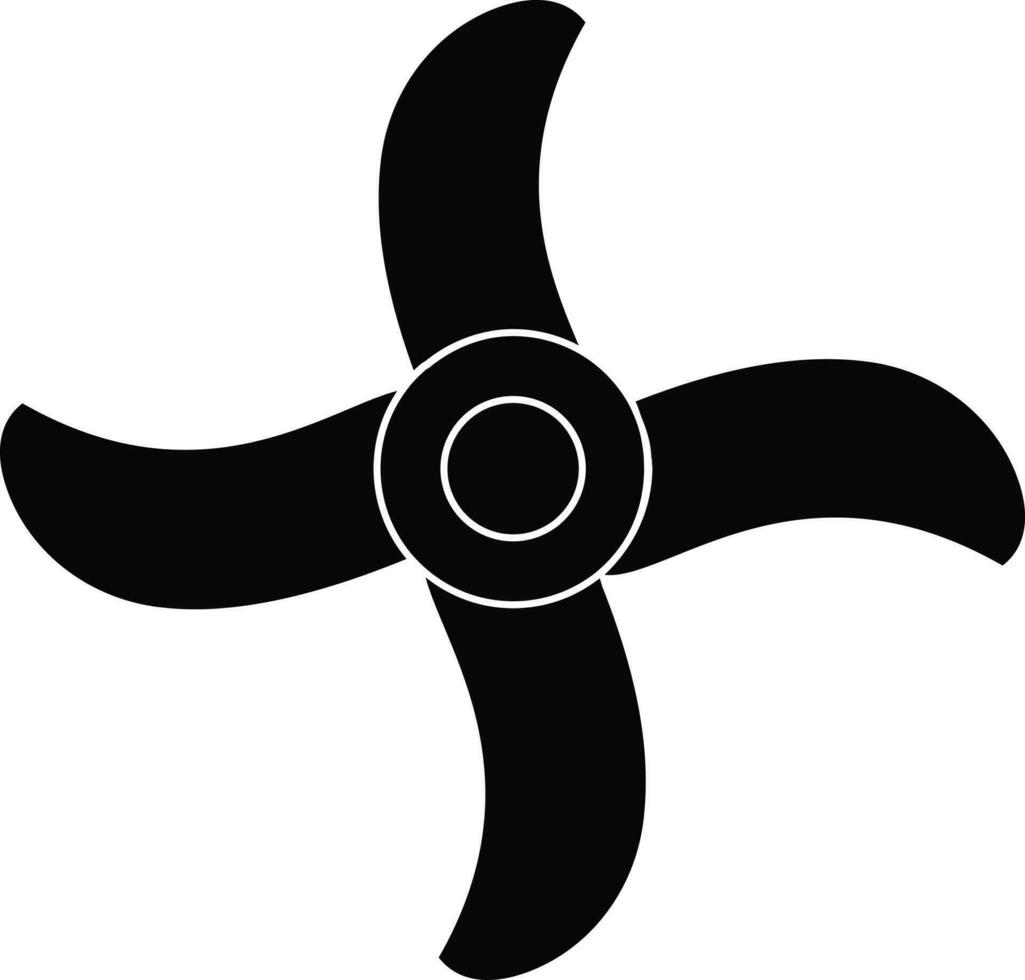 Illustration von Auto Ventilator im schwarz Farbe. vektor