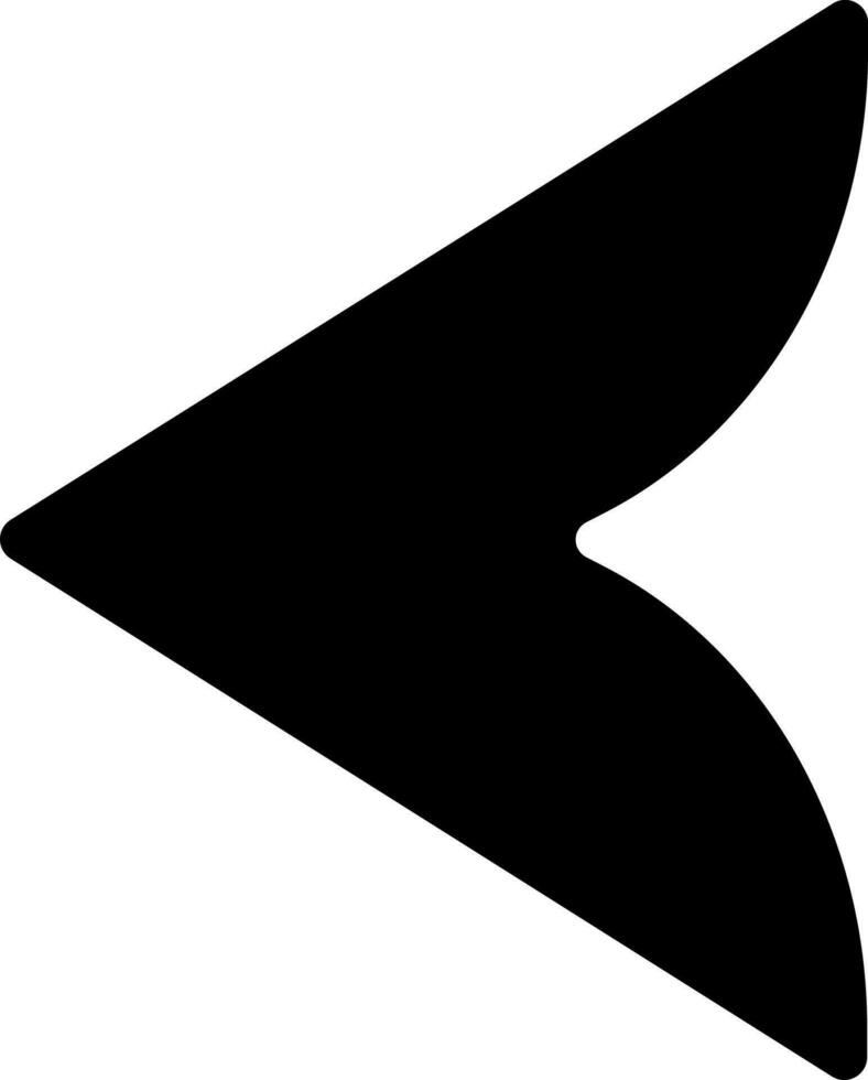 zurück oder links Pfeil Symbol im schwarz Farbe. vektor