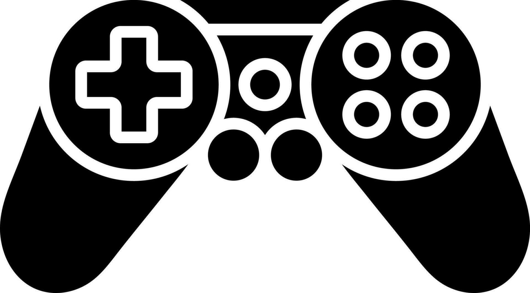 Gamepad oder Joystick Symbol im schwarz und Weiß Farbe. vektor
