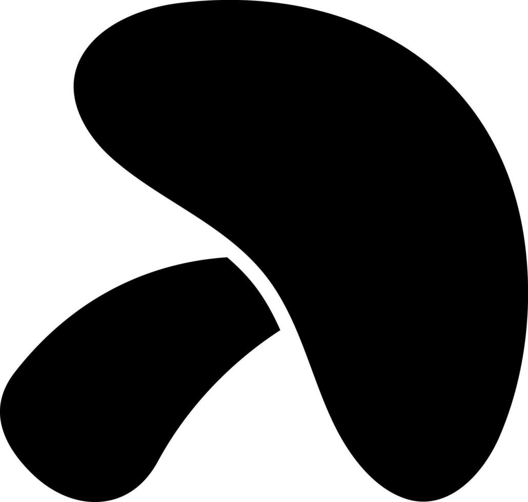 isoliert Pilz Symbol im schwarz und Weiß Farbe. vektor