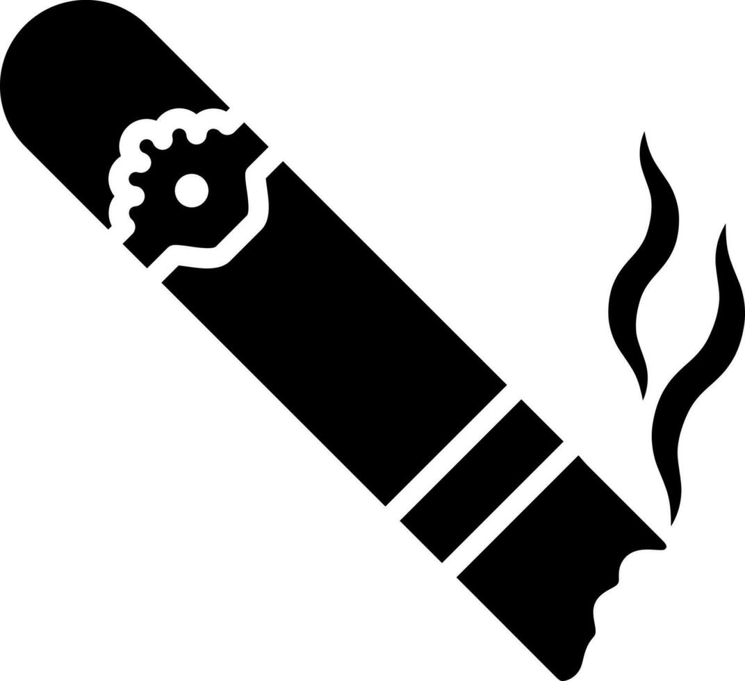 cigarett ikon eller symbol i svart och vit Färg. vektor