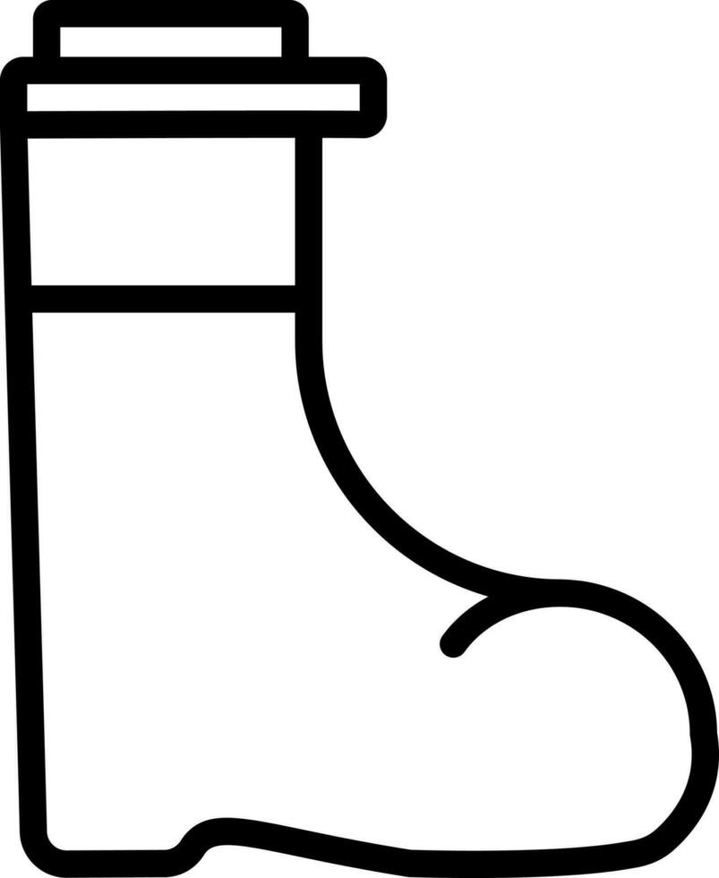 eben Stil Stiefel Symbol im Linie Kunst. vektor