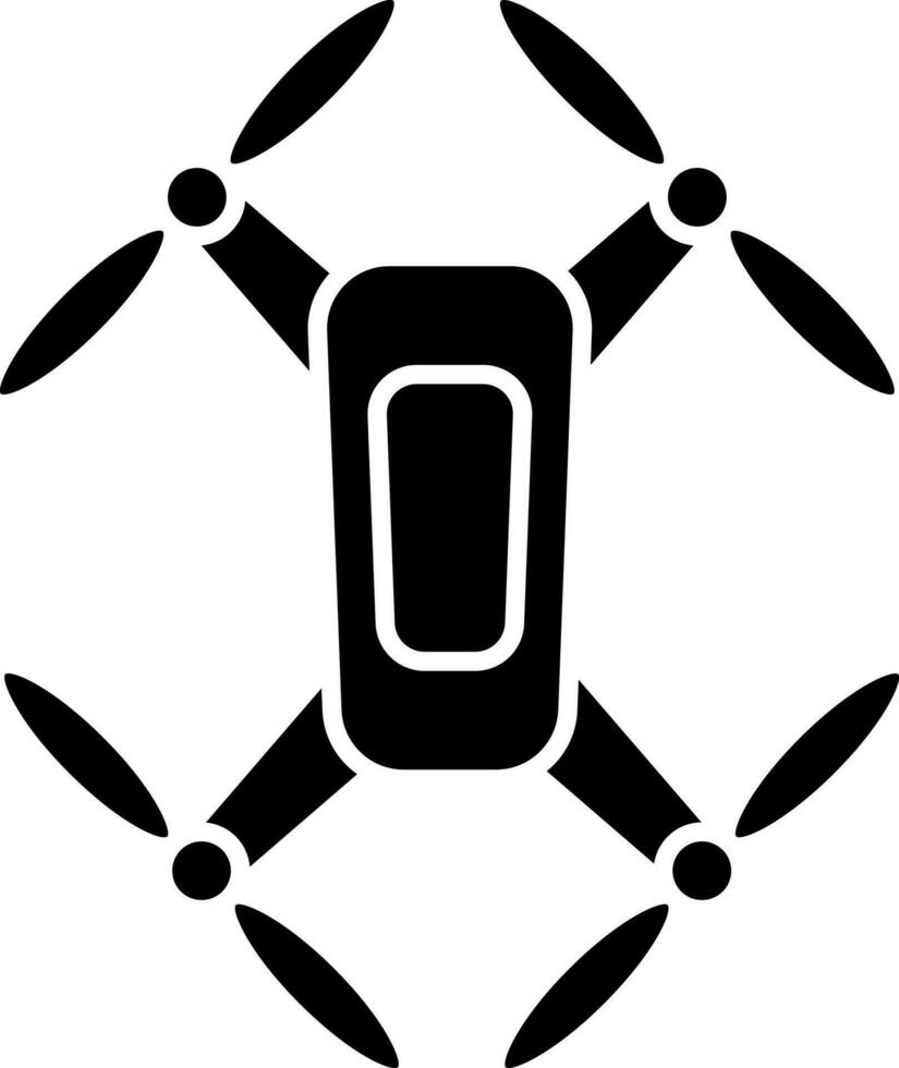 Vektor Illustration von Drohne Maschine Glyphe Symbol.