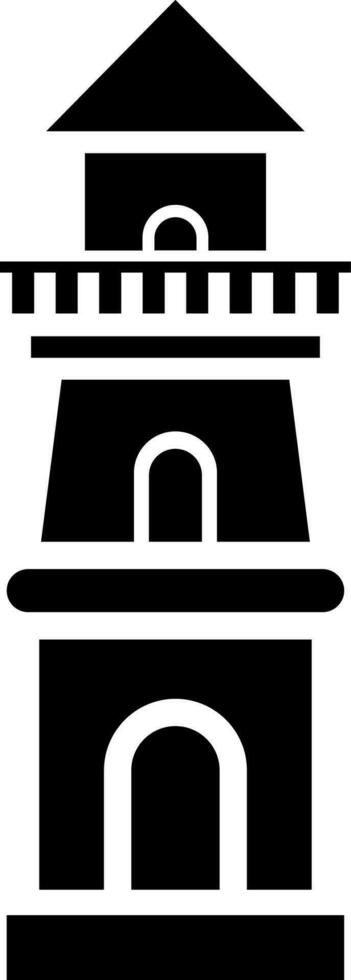 Glyphe Illustration von Leuchtturm Symbol oder Symbol. vektor