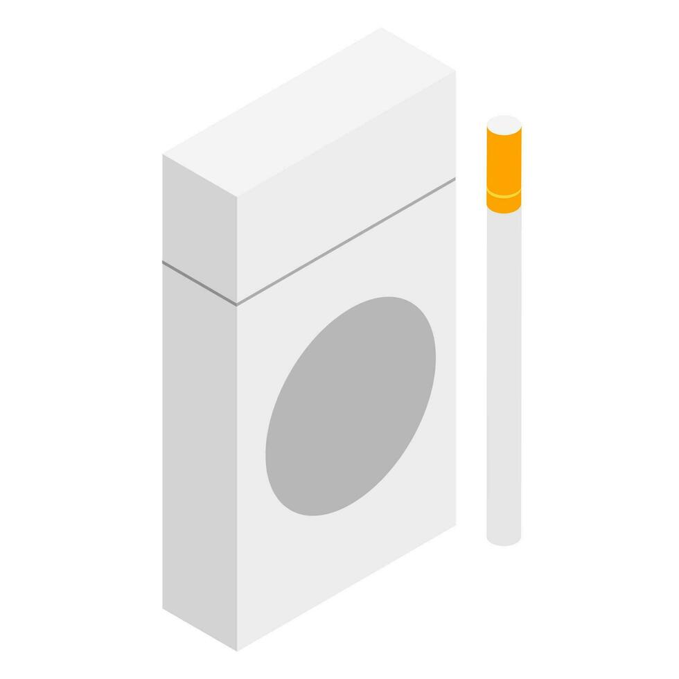 Zigarette Pack Symbol im 3d Stil. vektor