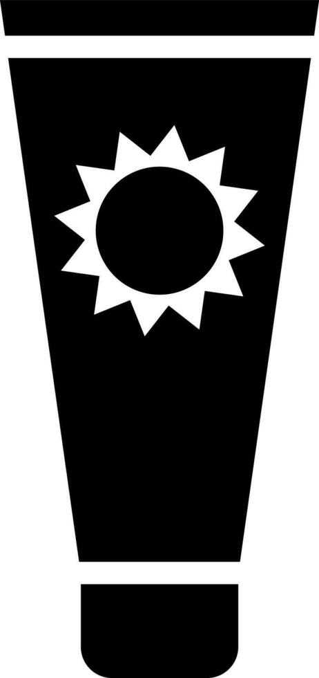 Glyphe Illustration von Sonnenschutz Symbol. vektor