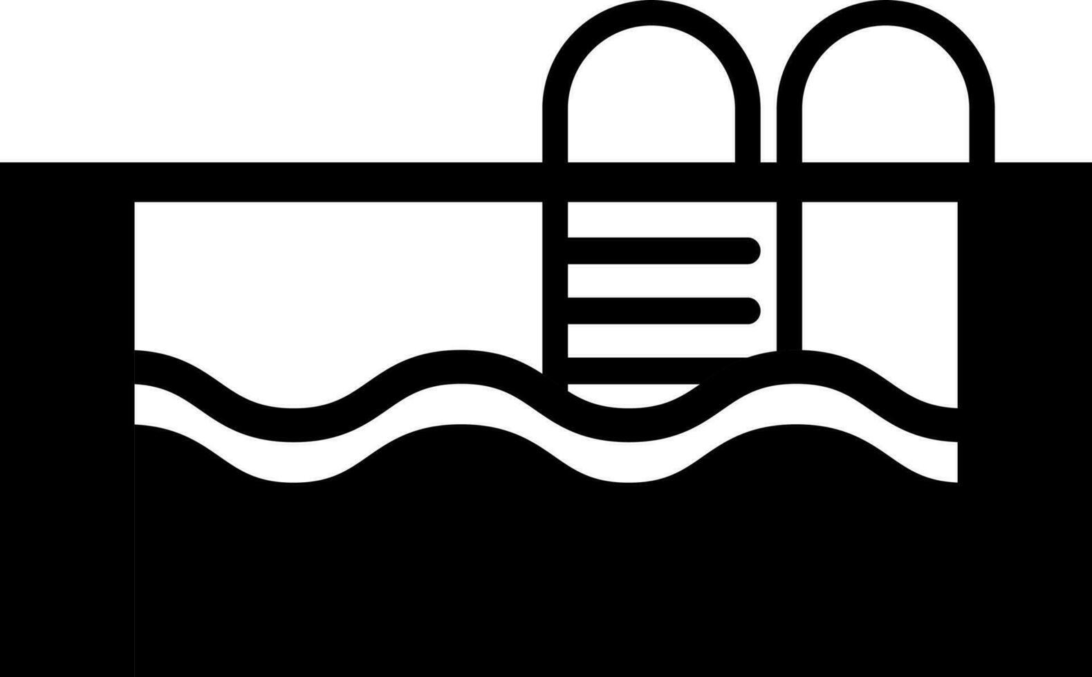 Glyphe Illustration von Schwimmbad Symbol. vektor