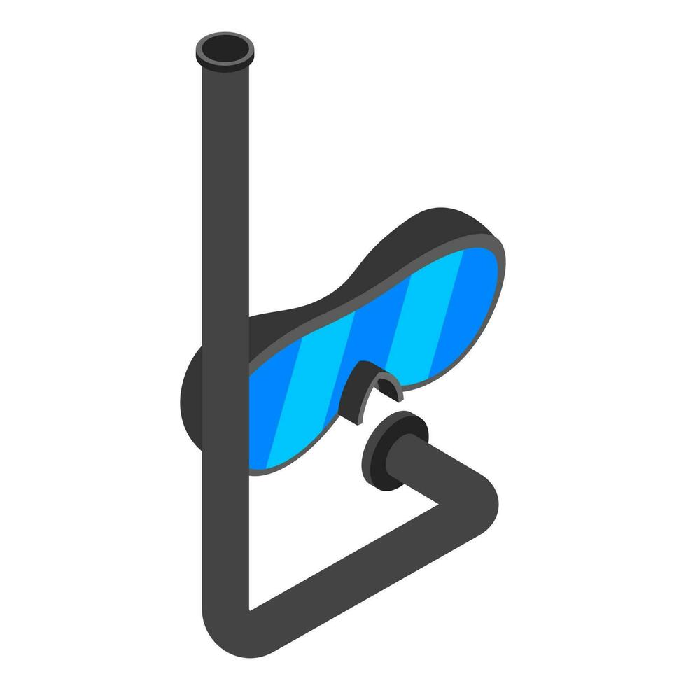 isometrisch Tauchen Maske Symbol im 3d Stil. vektor