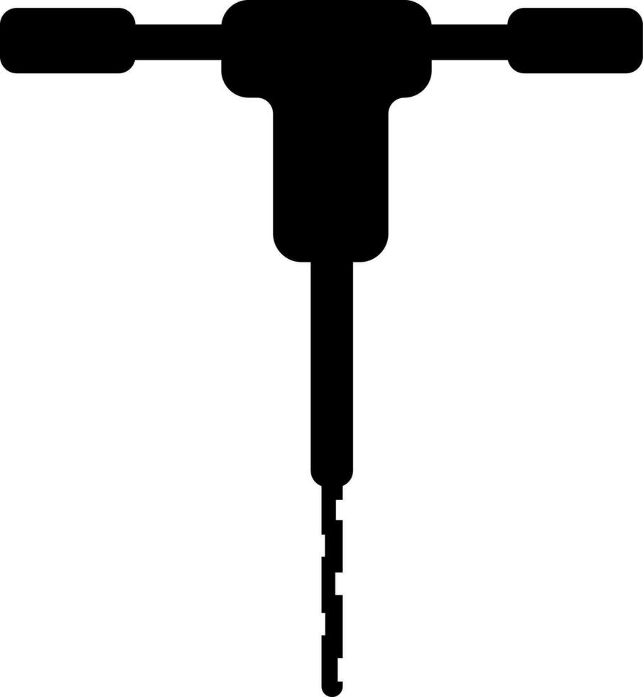 vektor pneumatisk hammare tecken eller symbol.