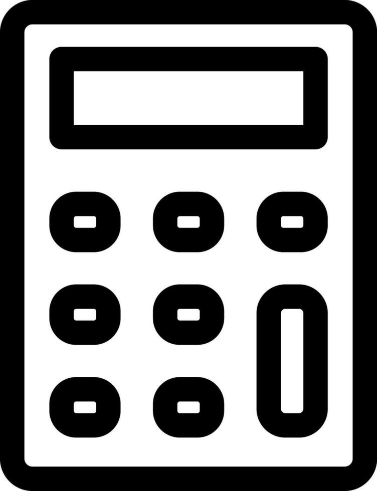 Linie Kunst Illustration von Taschenrechner Symbol. vektor